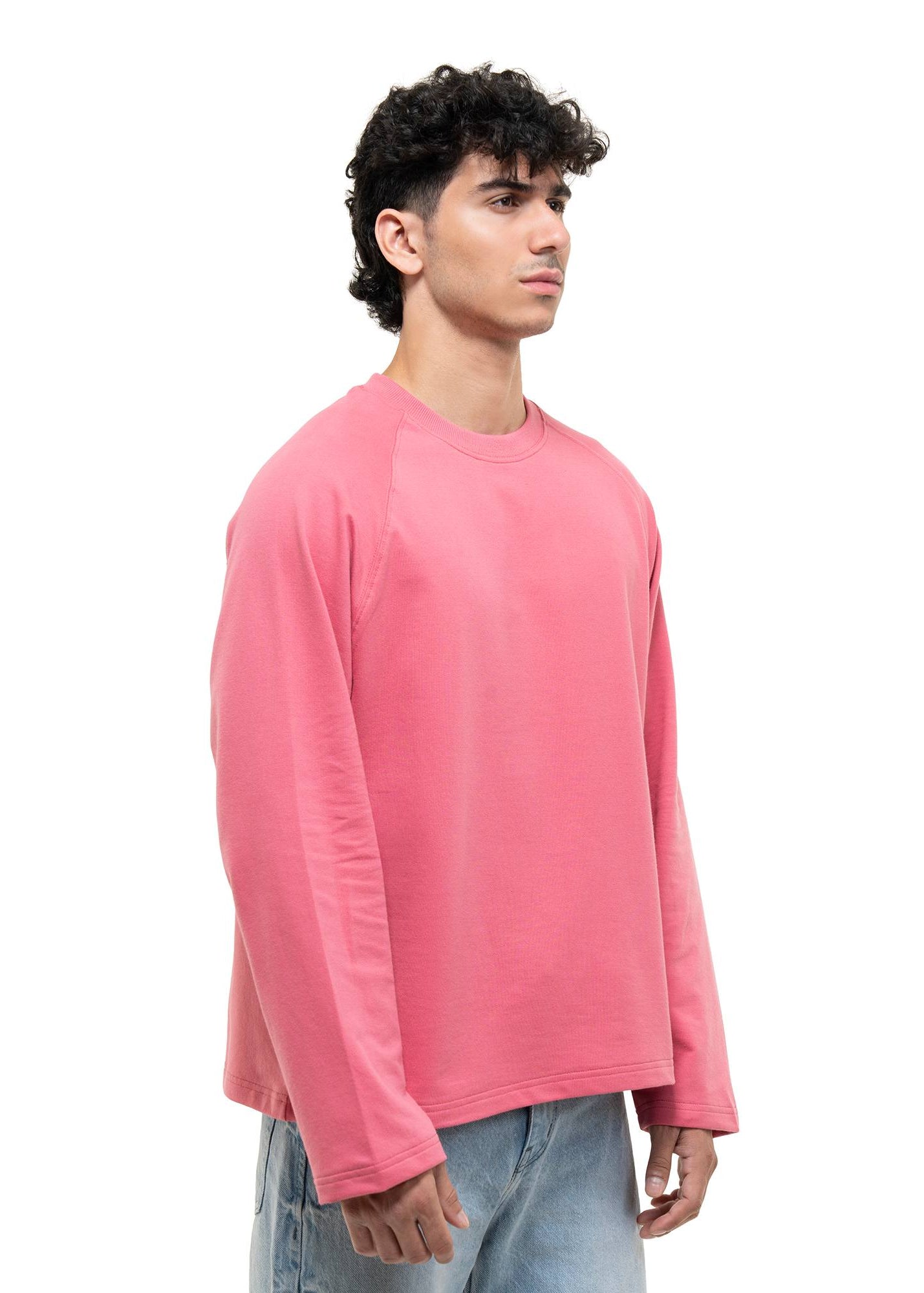 RAGLAN CROPPED TEE - MUTED ROSE PINK
