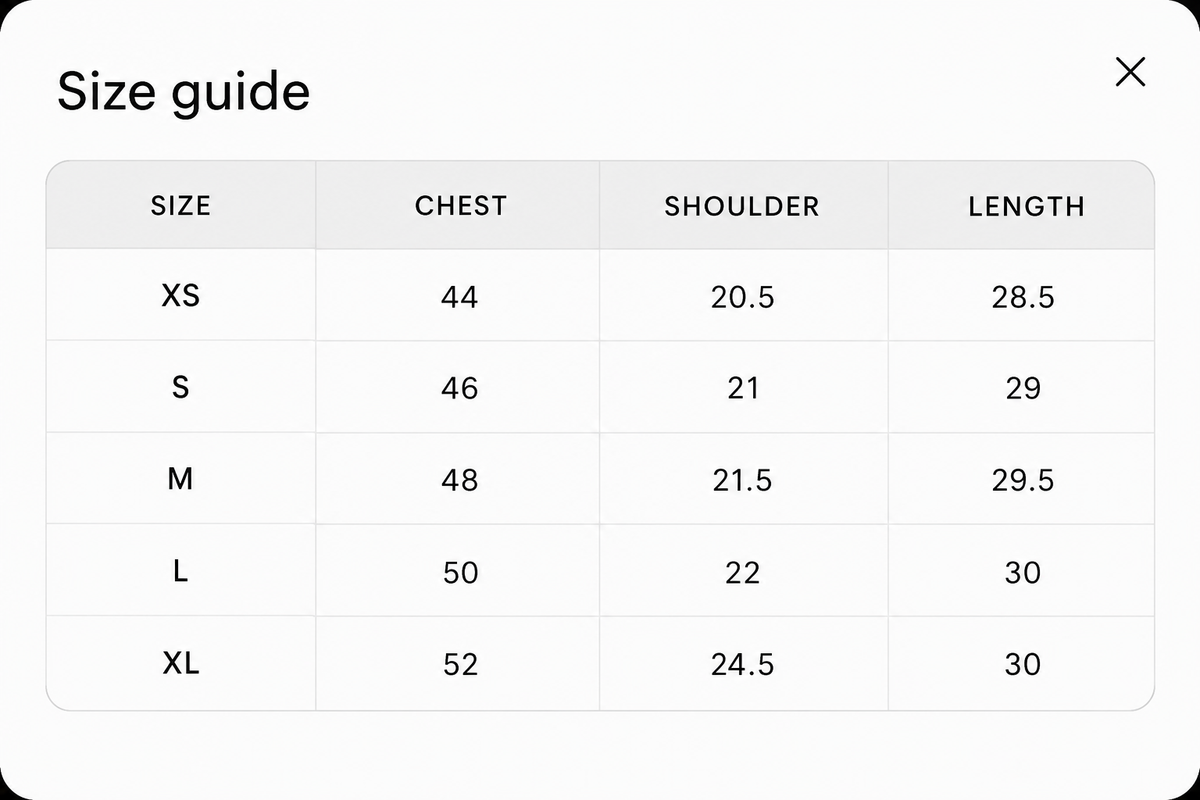 Size & Fit Guide
