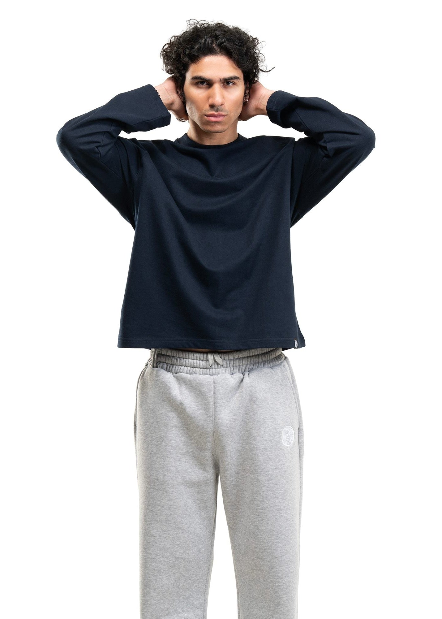 RAGLAN CROPPED TEE - NAVY
