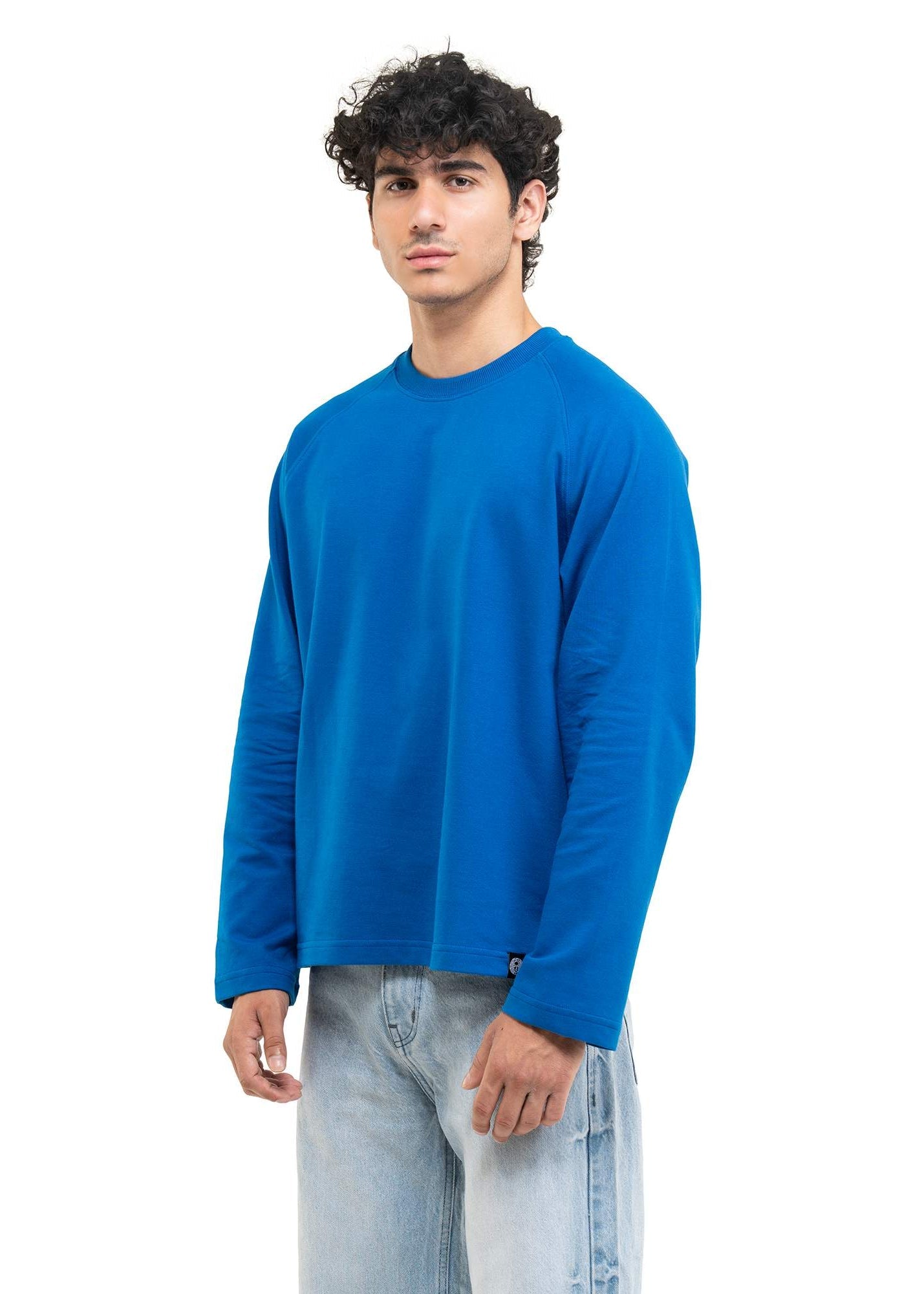 RAGLAN CROPPED TEE - ROYAL BLUE