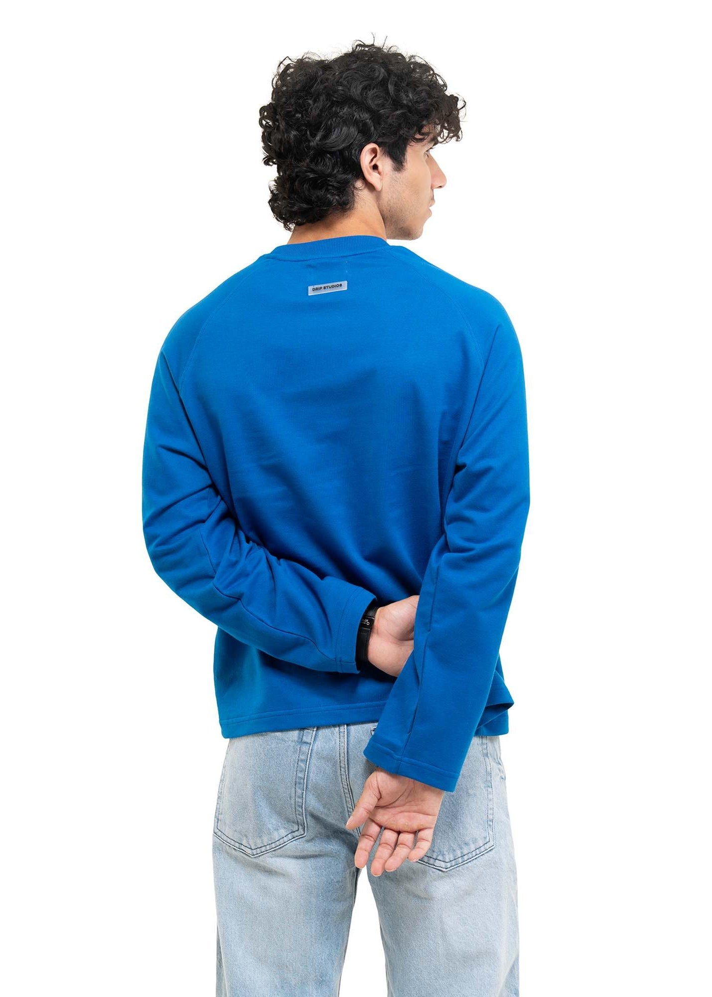 RAGLAN CROPPED TEE - ROYAL BLUE