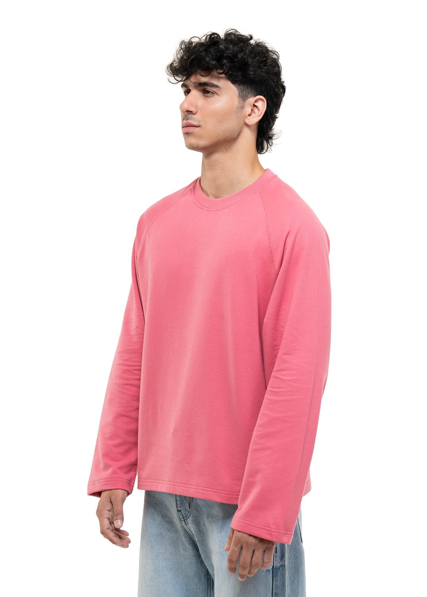 RAGLAN CROPPED TEE - MUTED ROSE PINK