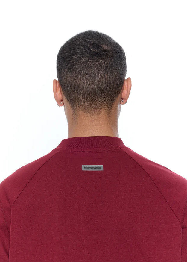 RAGLAN CROPPED TEE - WINE