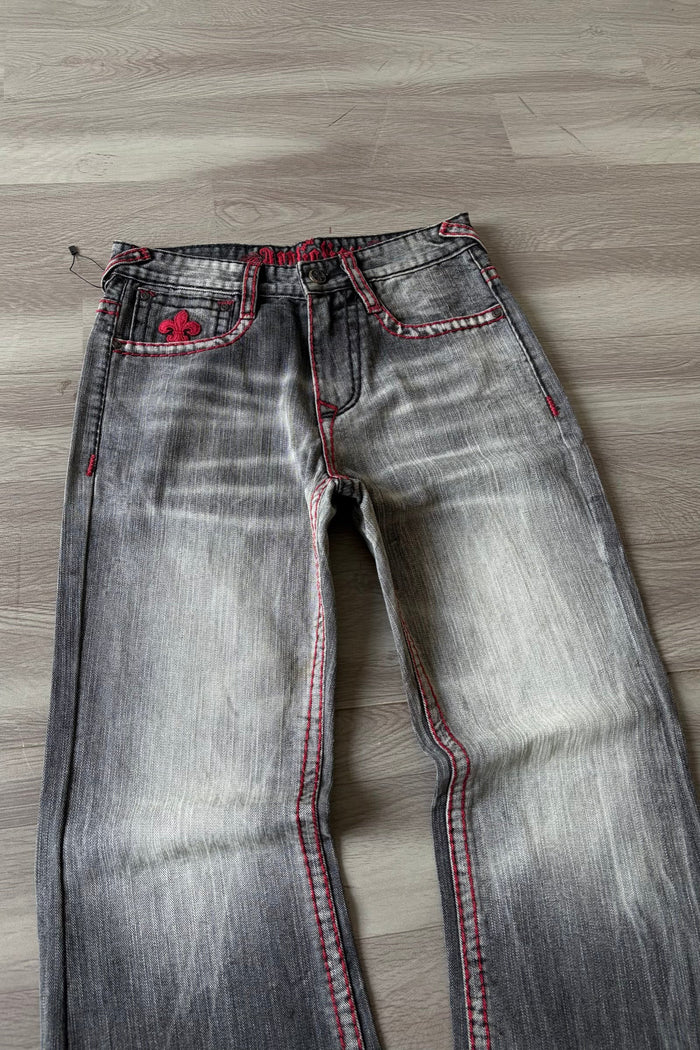 Vintage Contrast Stitch Bootcut Denim