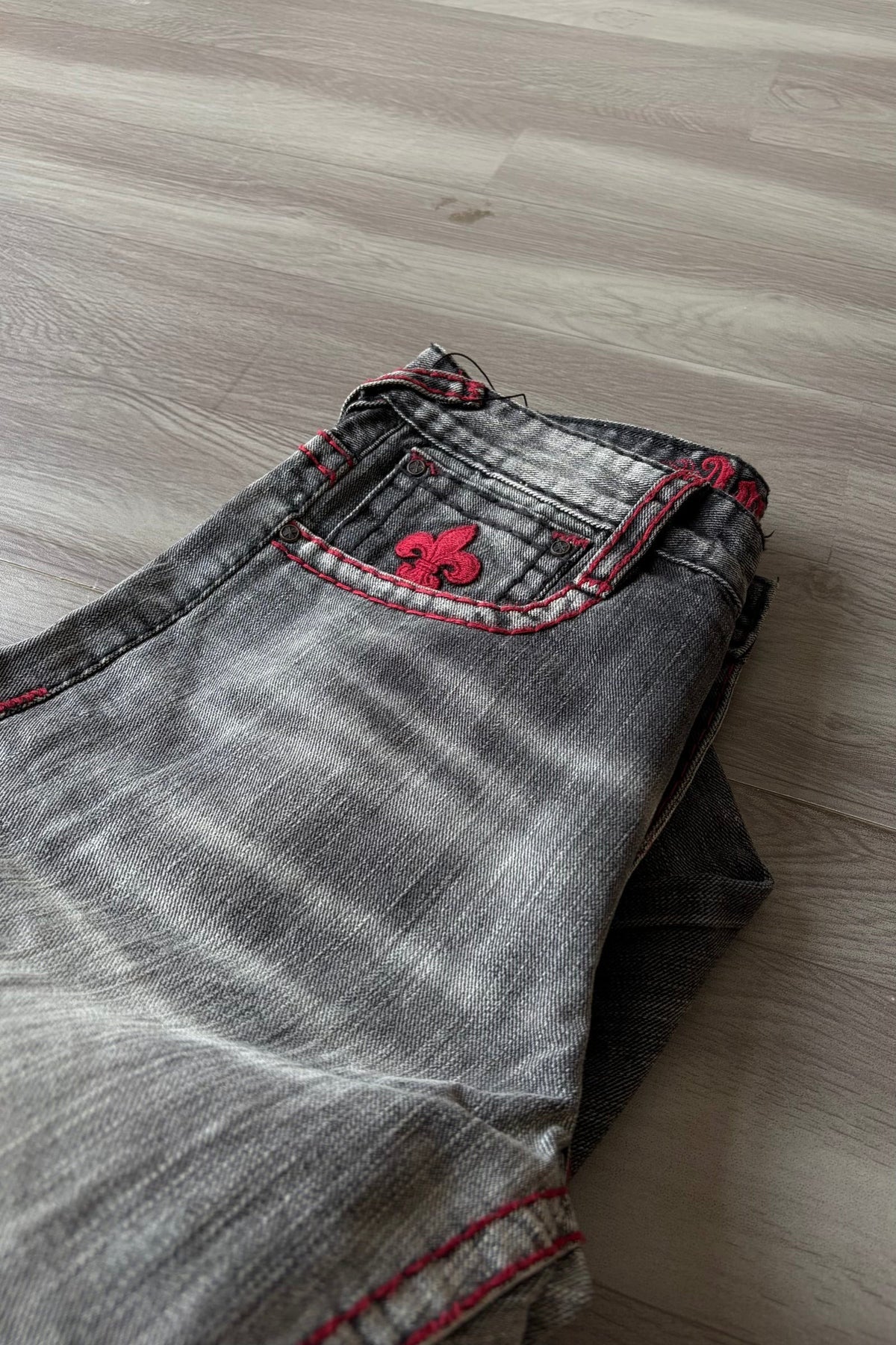 Vintage Contrast Stitch Bootcut Denim
